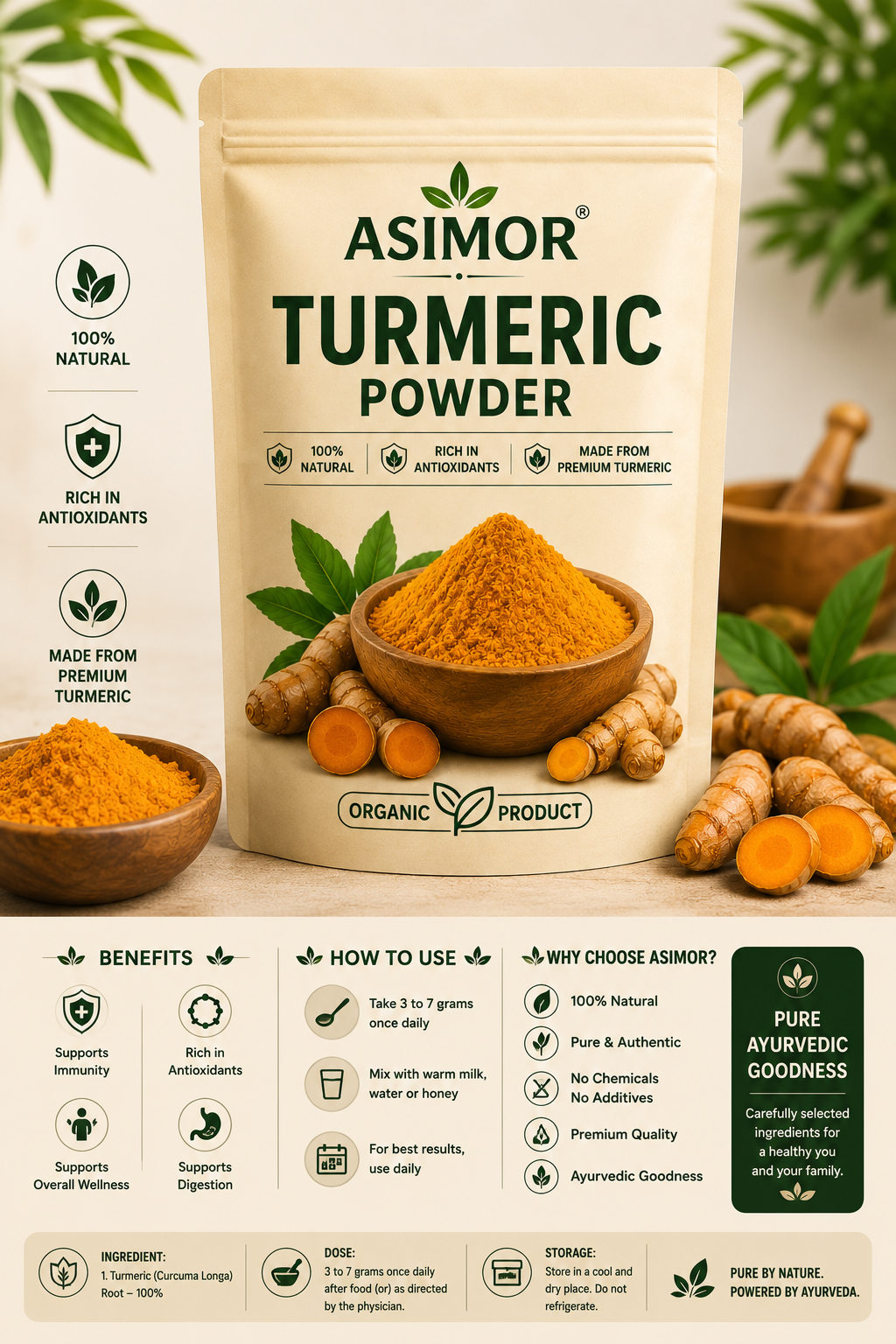 ASIMOR Turmeric Powder